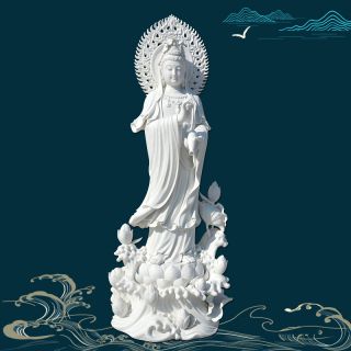 汉白玉弥勒佛像石雕观世菩萨