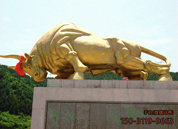 拓荒牛铜雕景观雕塑