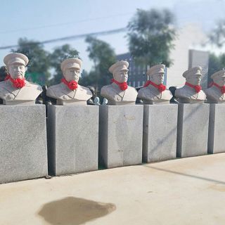 十大元帅头像_政府部队校园广场伟人胸像