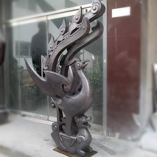 铜雕凤凰_商场企业动物摆件