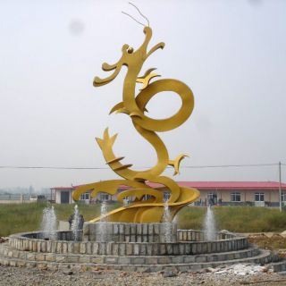 不锈钢龙雕塑所具有的的人文精神