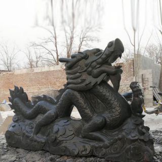 石雕中国龙主题雕刻