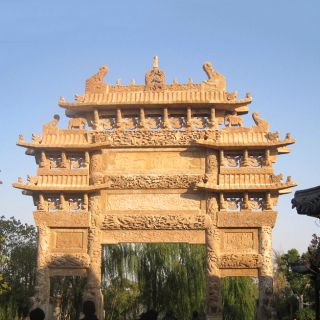 石雕牌坊安装过程和注意事项