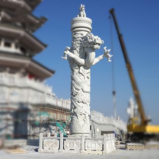 华表石雕_城市景观建设柱子