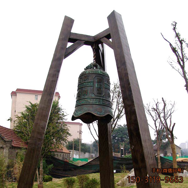 公园小型挂钟铜钟雕塑