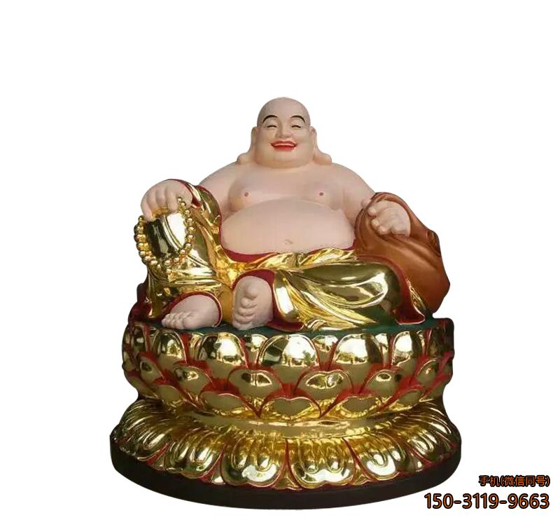 弥勒佛像_寺庙宗祠仿铜彩绘菩萨雕塑