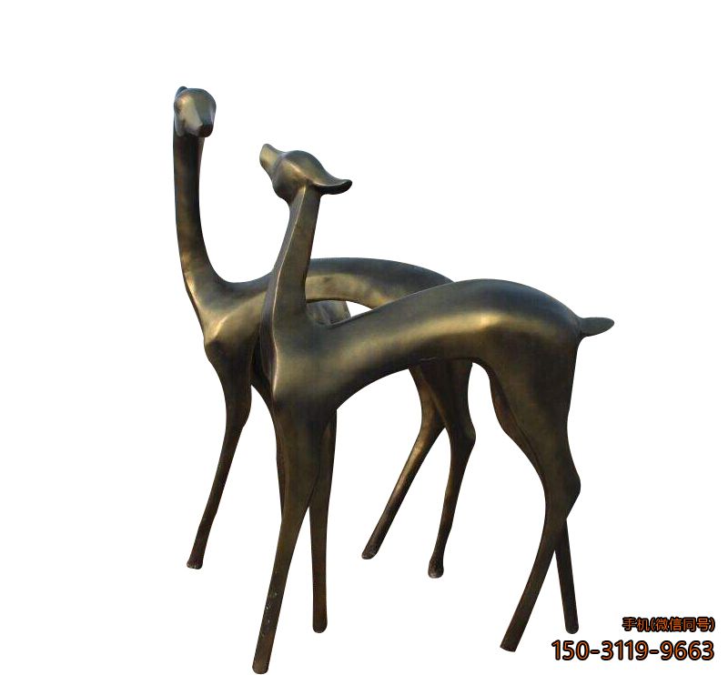 抽象鹿_景区仿古动物雕塑