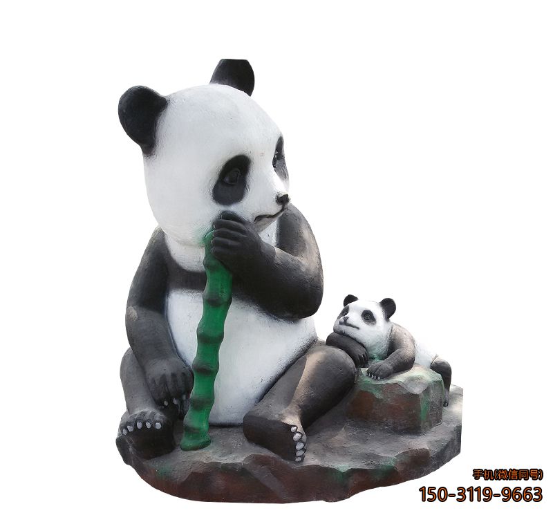 玻璃钢大熊猫_公园园林动物雕塑