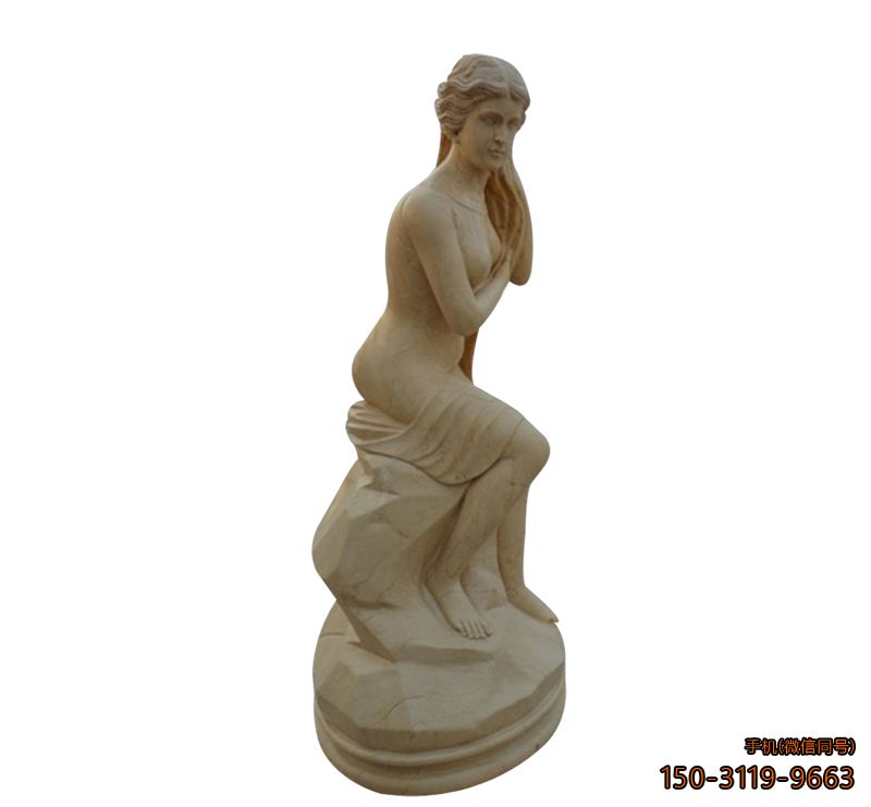 大理石沐浴美女人物雕塑
