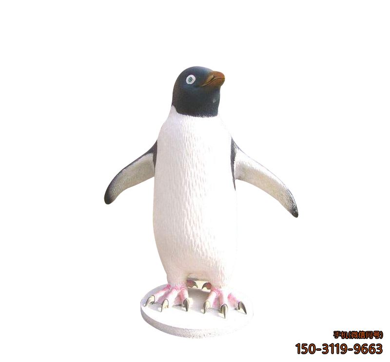 仿真企鹅_公园玻璃钢动物摆件雕塑