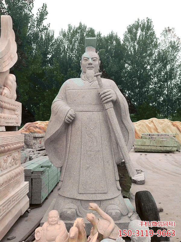 砂岩历史人物石雕像