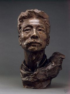 鲁迅先生头像_名人铸铜艺术雕像