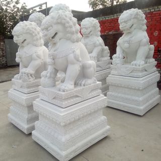 石雕狮子订做厂家汉白玉北京狮