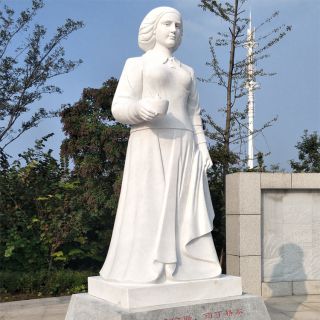 人物雕塑制作厂家汉白玉南丁格尔名人石雕