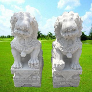 汉白玉狮子小型镇宅狮石雕