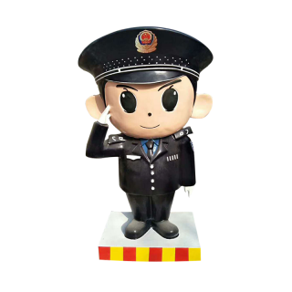 卡通警察雕塑玻璃钢卡通人物