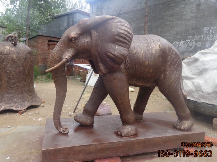 大象铜雕_公园广场动物雕塑
