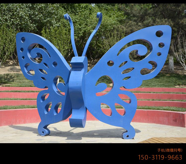 蝴蝶雕塑_公园园林装饰摆件