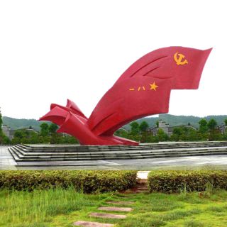 不锈钢抽象军旗_景区景点广场景观