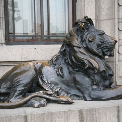 铜雕塑动物厂家汇丰狮子