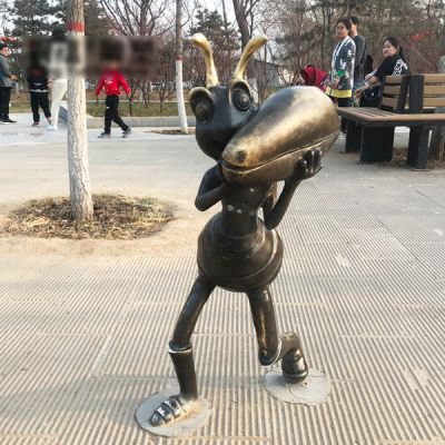 蚂蚁铜雕_城市园林景观摆件卡通蚂蚁雕塑