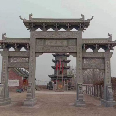 湖南古镇门楼_旅游区度假村古村大门牌楼的吉祥神韵