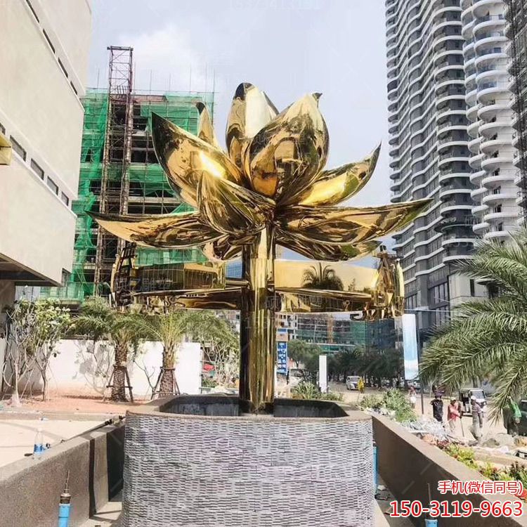 铜雕荷花雕塑