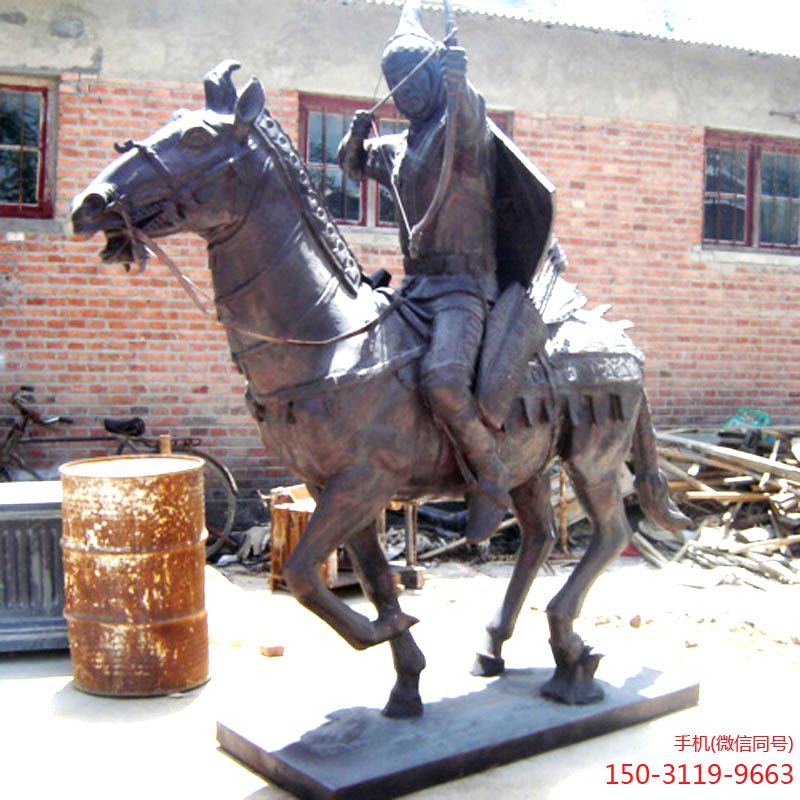 欧式骑马人物射箭雕塑