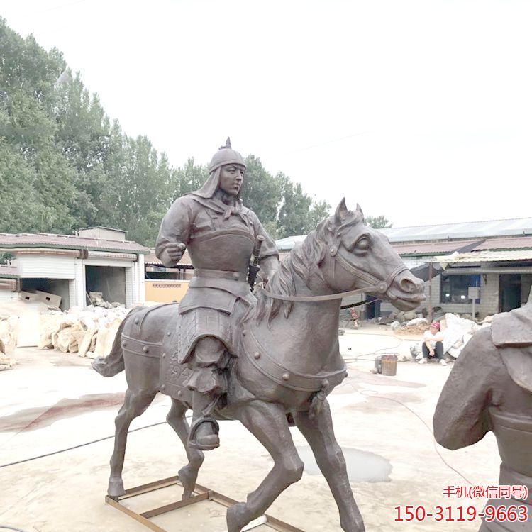 欧式骑马士兵雕塑