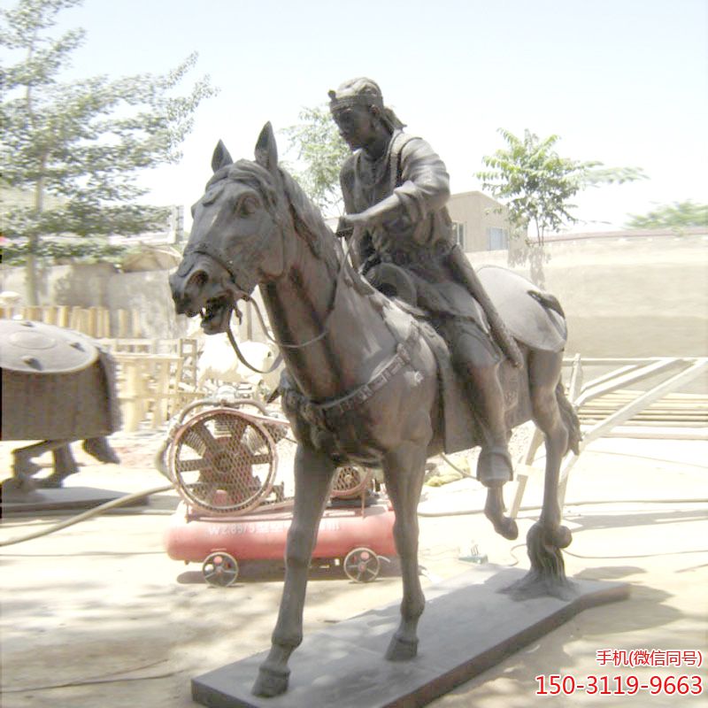 欧式士兵骑马雕塑