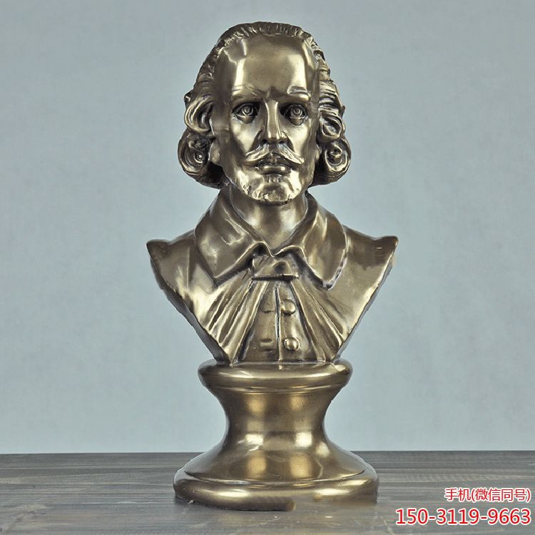 莎士比亚铜雕胸像雕塑
