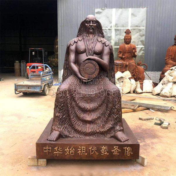 中华始祖伏羲圣像铜雕
