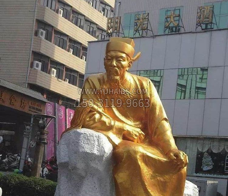 北宋诗人郑侠铜雕雕塑