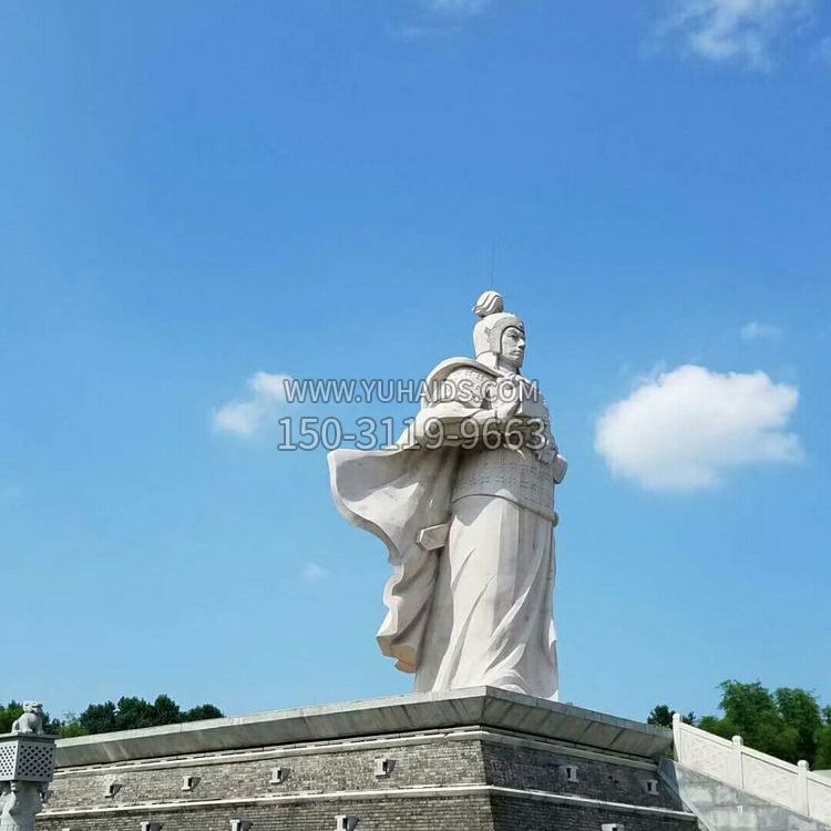 兵仙韩信汉白玉石雕-景区古代著名将领军事家雕像雕塑
