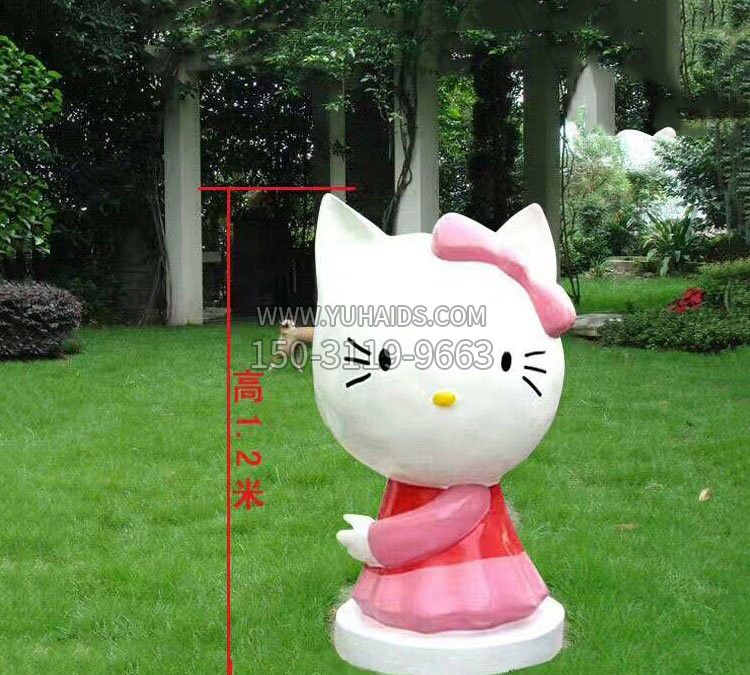 玻璃钢HelloKitty卡通动物雕塑