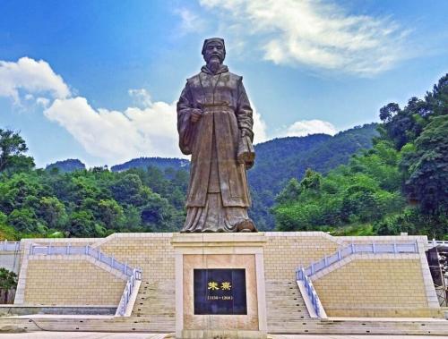景区广场中国南宋哲学家中国古代名人朱熹铜雕景观塑像雕塑