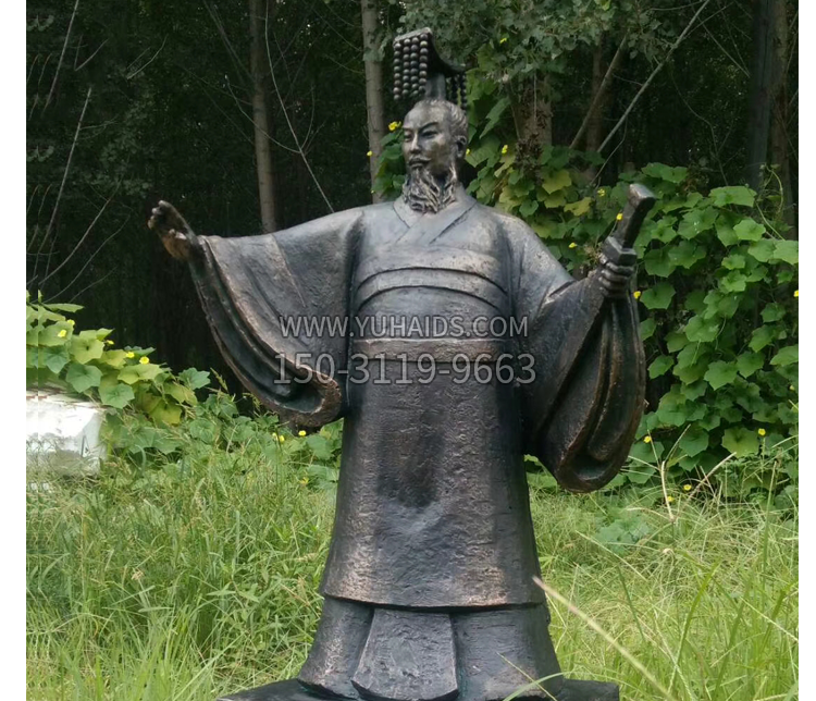 古代皇帝刘邦铜雕雕塑