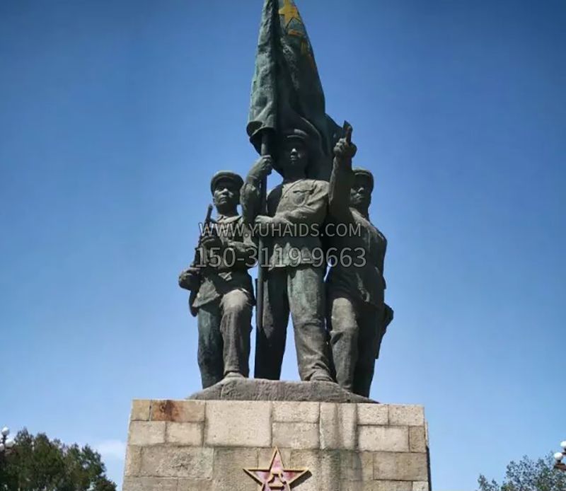 战士革命广场铜雕 雕塑