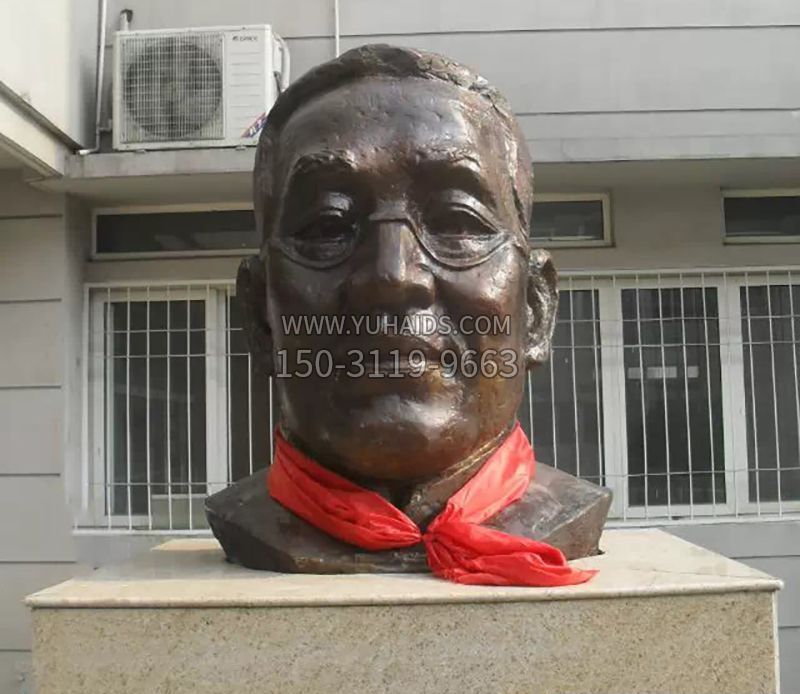 张伯岑校园名人头像铜雕雕塑