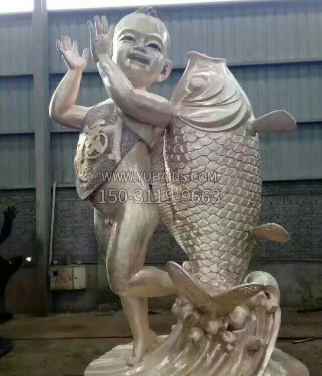 招财福娃铜雕塑