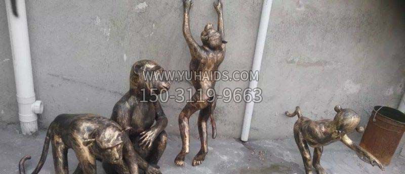 铸铜猴子公园动物铜雕雕塑