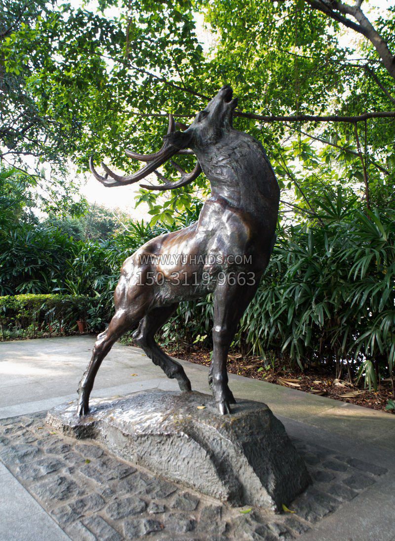 驯鹿动物铜雕 (2)雕塑