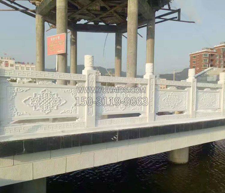 园林汉白玉石栏板景观石雕 (6)雕塑