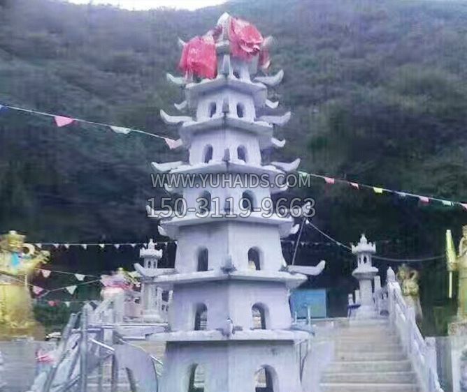 园林景观大理石宝塔石雕雕塑