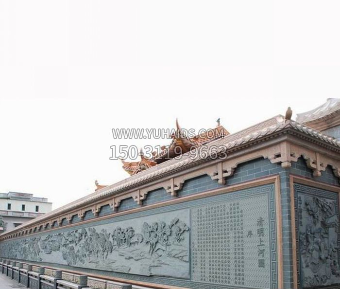 园林景观清明上河图石浮雕雕塑