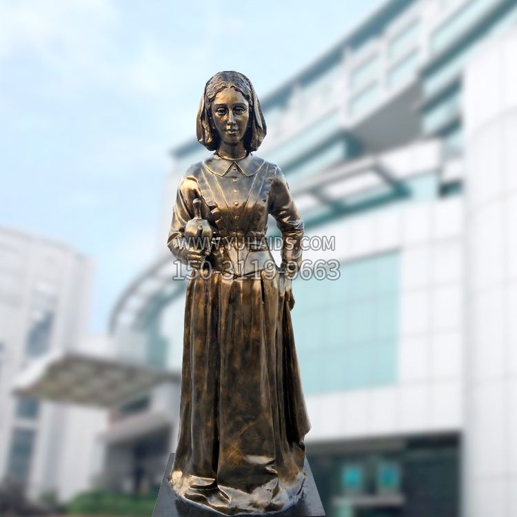 现代护理教育奠基人南丁格尔玻璃钢仿铜雕像雕塑