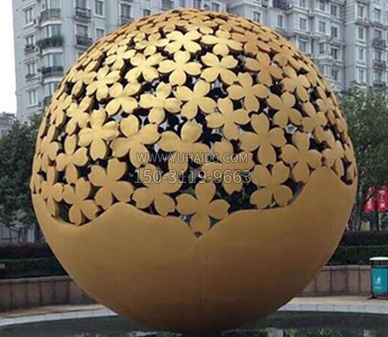 小区不锈钢镂空景观雕塑