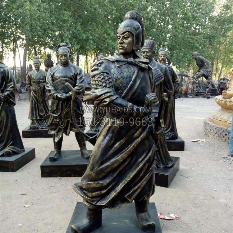西汉名将军事家霍去病玻璃钢仿铜雕塑