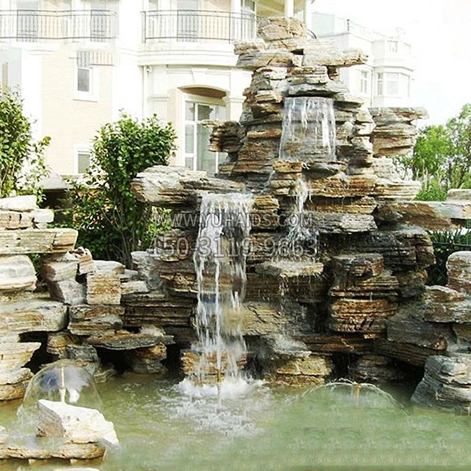 小区园林流水假山雕塑
