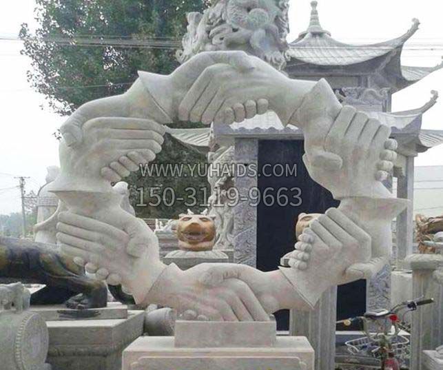 校园景观团结石雕雕塑